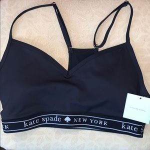 TRADE - kate Spade Logo Sports Bra Racerback Heart